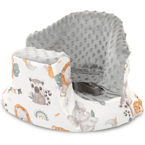 Seat Cover Compatible with Upseat Seat, Removable Breathable and Soft Anti-Slip Baby Floor Seat Cover for Boys and Girls (Grey)