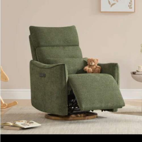 Janice Power Swivel Nursery Glider Recliner with Power Headrest