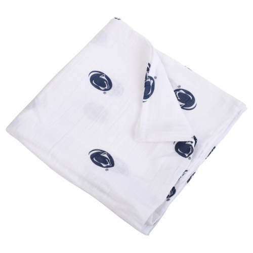 Penn State Muslin Swaddle Blanket – Soft Breathable 47x47 B – Three Little Anchors