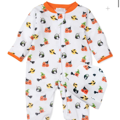 Hello Halloween Zip Footie & Hat Set