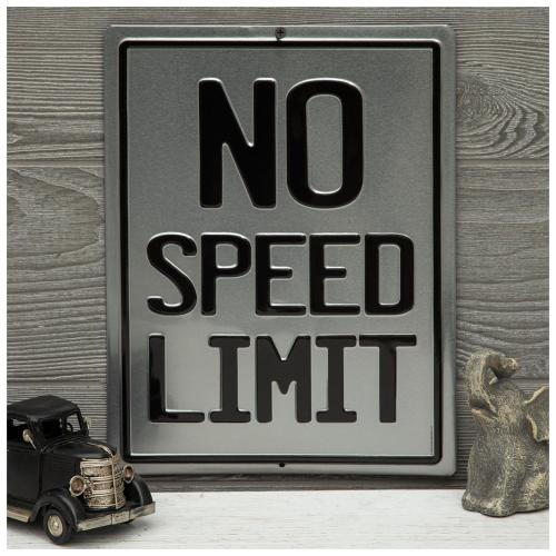 No Speed Limit Metal Sign