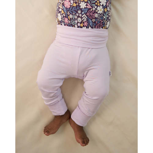 Misty Lavender Fold Over Legging | Little Sleepies