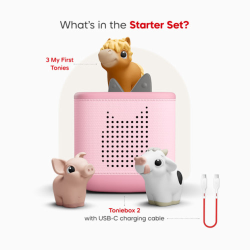 Toniebox 2 Starter Set, My First Tonies 1+ - Cloud Pink