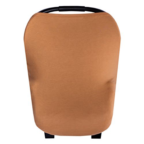 Copper Pearl Multi-Use Cover: Car Seat Covers, Nursing Cover, and Stroller Cover for Sun - Stretchy Fabric, All-Season Use, Stylish Designs, Easy Access for Moms - Camel