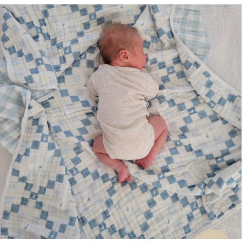Grandma's Goose QUILTED 6 Layer Gauze Blanket