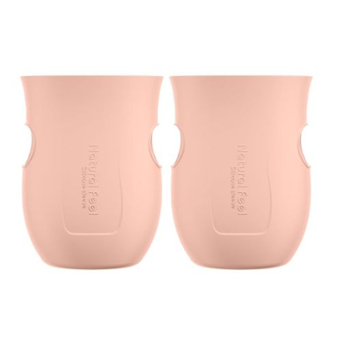 Gulicola Glass Baby Bottle Silicone Sleeves, Pink, 5 oz - 2pks