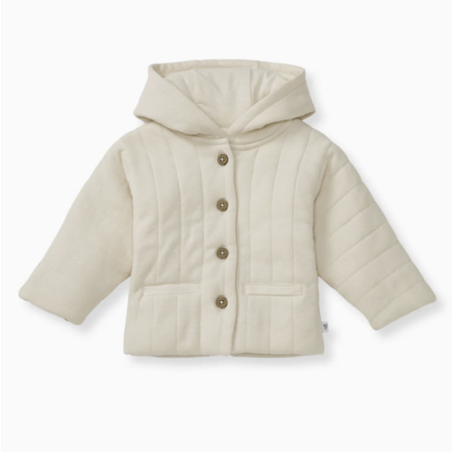 Organic Cotton Quilted Jacket - Oat – Burt's Bees Baby