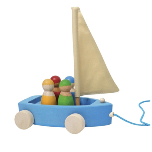 Wooden Land Yacht and Four Peg Friends