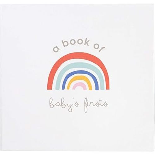C.R. Gibson Rainbow ''A Book of Baby's Firsts'' Baby First Year Memory Book with Ink Pad, 36 Pages, 9.5'' x 9''