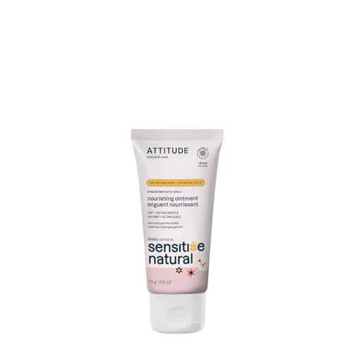 Attitude Protective Body Ointment, Plant and Mineral-Based Ingredients, Vegan and Cruelty-free Personal Care Products for Sensitive Skin, Unscented, 2.5 Fl Oz