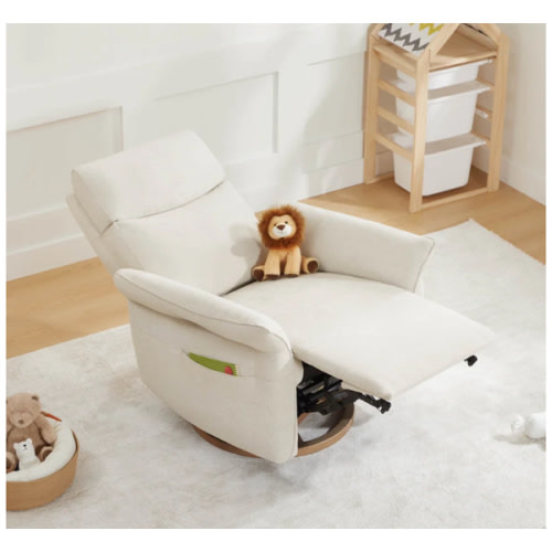 Vinca Power Swivel Nursery Glider Recliner with Power Lumbar & Headrest