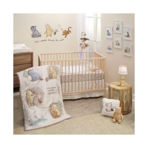 Disney Baby Pooh Bear & Pals Cotton 3Piece Nursery Crib Bedding Set