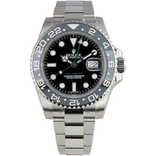 Rolex GMT-Master II Stainless Steel Watch Black Dial 116710LN