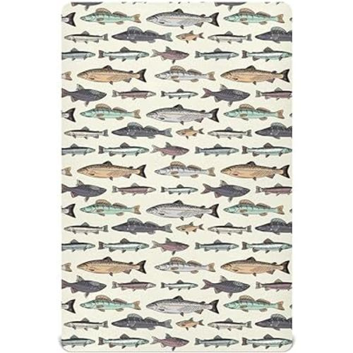 Vintage Fishes Fitted Crib Sheet for Boys Girls Baby Crib Sheet Crib Mattress Sheet Breathable Crib Sheets for Pack N Play Mattresses,52 X 28 in