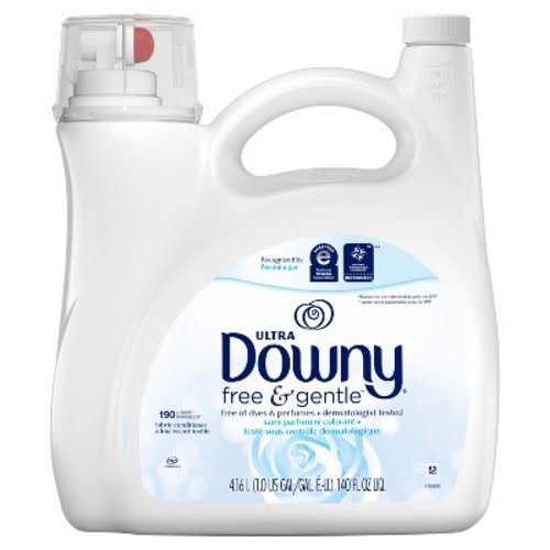 Downy Ultra Free & Gentle Liquid Fabric Conditioner - Unscented, Size: 140 fl oz