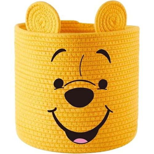 Winnie Storage Box Cubes Handmade Woven Nursery Basket Collapsible Cotten Rope Laundry Cloth Toy Bin Ideal Baby Showers Newborn Suff Storage Basket Gift