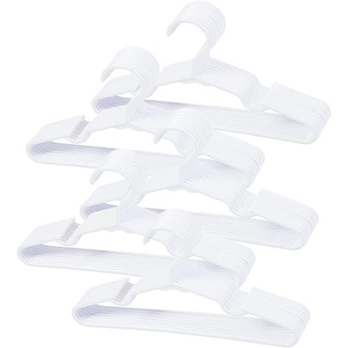 50 pcs White Baby Nursery Closet Hangers,Non-Slip Laundry Infant Pant Hanger for Newborn Clothes,Ultra-Thin Child Coat Hanger for Girl Boy Toddler Kid