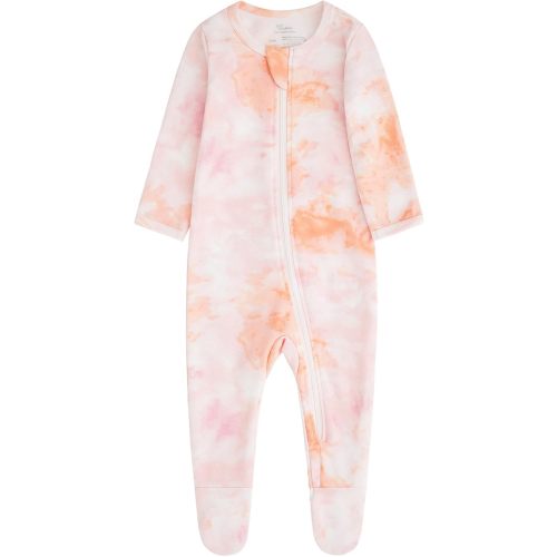 O2 BABY Baby Boys Girls Organic Cotton Zip-Front Sleeper Pajamas, Footed Sleep 'n Play