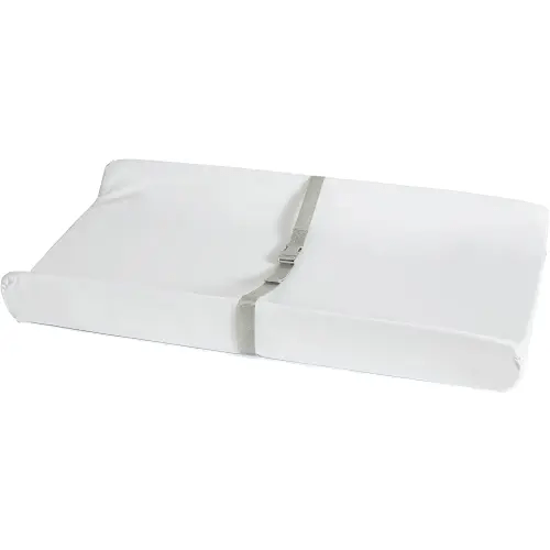 Munchkin Secure Grip Baby Diaper Changing Pad for Dresser, Waterproof and Wipeable, Contoured, Standard Size (16" x 31"), White