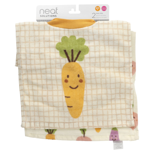 Neat Solutions Baby Bibs, 6M+, Veggies, 2 Count