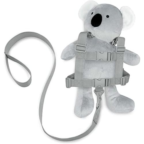 Travel Bug Toddler Character 2-in-1 Safety Harness (Koala - Grey/White)