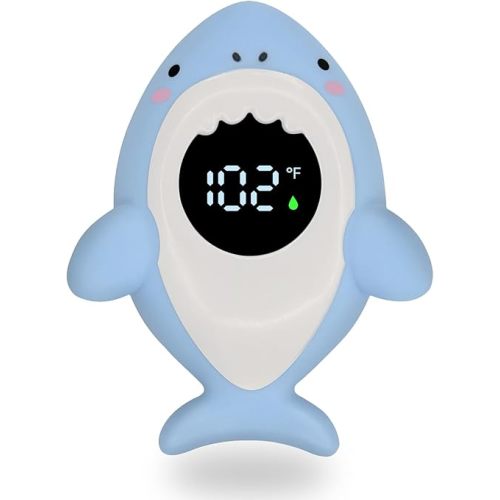 Baby Bath Water Thermometer for Bathtub Temperature - Safety Tub Thermometer with Temp Warning - Bath Thermometer & Room Thermometer Floating Baby Bath Toy for Infants Newborn Toddlers Girls Boys