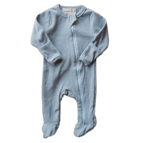 Organic cotton ribbed knit one-piece in &quot;Knox&quot;