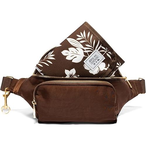 Ditty Co. Small Diaper Bag - Portable Changing Pad - Crossbody Bags For Women - Baby Wipe Holder - Baby Travel Essentials (Chocolate Brown)