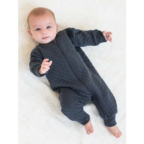 Brighton Quilted Jacquard Zipper Romper