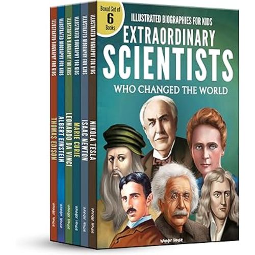Illustrated Biography for Kids: Extraordinary Scientists who Changed the World: Set of 6 Books