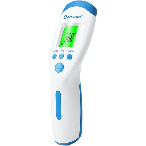 Berrcom Non Contact Infrared Thermometer Digital Forehead Thermometer with Fever Alert and LCD Display 3 in 1 Contactless Thermometer Ideal for Adults and Kids
