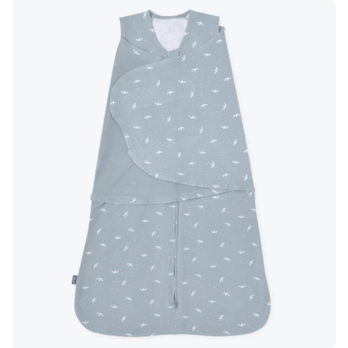 Blue Bird Print Cotton Swaddle Newborn | HALO