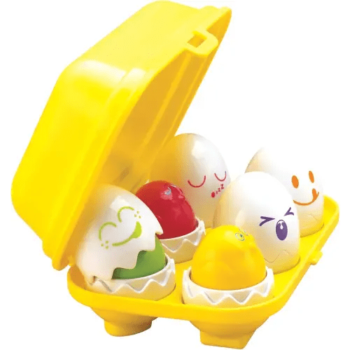 TOMY Toomies Hide & Squeak Eggs Toddler Toys - Matching and Sorting Games - Toddler Sensory Toys for Hand Eye Coordination and Color Recognition - Ages 6 Months and Up