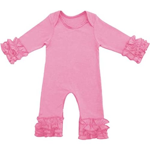 Toddler Baby Girl Icing Ruffle Jumpsuit Pants Long Sleeve Romper Birthday Outfit