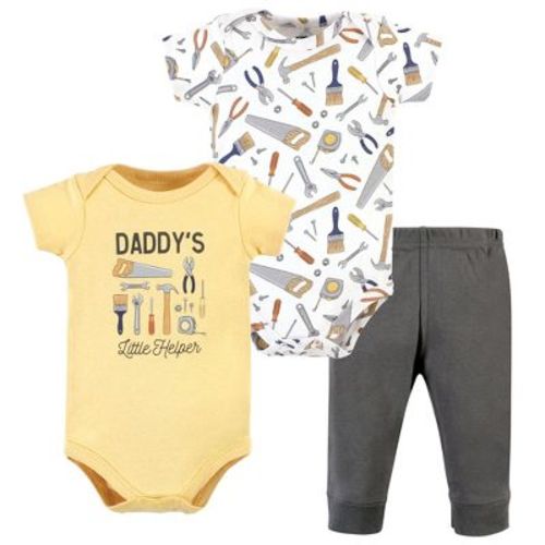 Hudson Baby Infant Boy Cotton Bodysuit And Pant Set, Construction Work Short Sleeve, Newborn