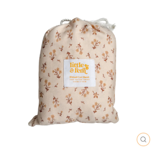 Cot Sheet | Paisley Coffee