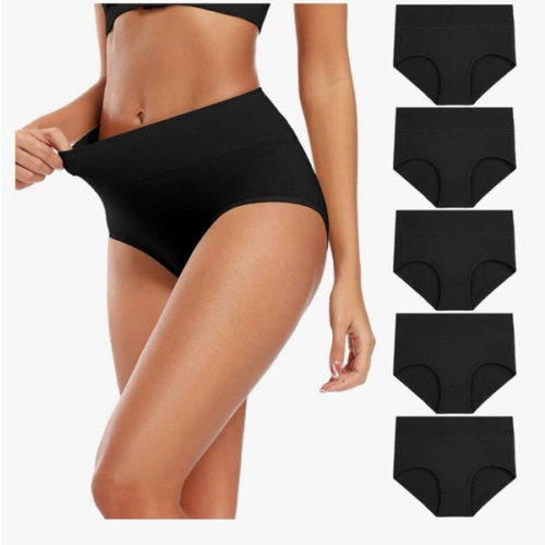 Molasus Women's Cotton Underwear High Waisted Full Coverage Ladies Panties (Regular & Plus Size)