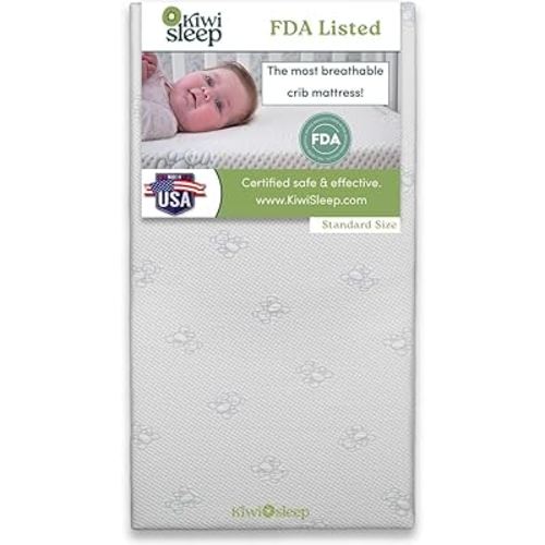 Crib Mattress, Breathable Crib Mattress, Pressure Reduction Crib Mattress, Made in The USA with Safe Materials, 2 Stage Design Baby & Toddler Mattress.