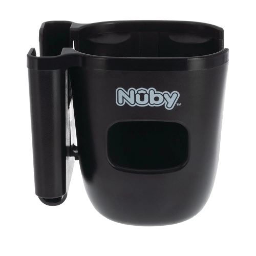 Nuby Cup & Phone Holder – 360° Rotating Clip, Securely Holds Baby Bottles, Cups & Water Bottles – Easy Access Hydration & Phone Storage for On-The-Go Convenience