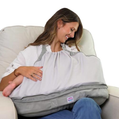 The New One Z Nursing Pillow- Nursing Cover Inside!! Support Local Family Run Business Materials! A Must-Have in New Luxurious Baby Essentials! Free Travel Bag for Baby Essentials!