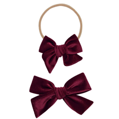Velvet - Wine Bow Headband – Lou Lou & Company