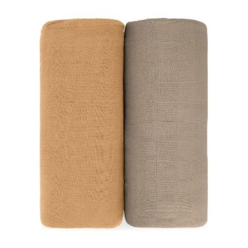 Muslin Swaddle Blankets Neutral Receiving Blanket For Boys And Girls By Comfy Cubs - Pack of 2 - Rain and Doodle
