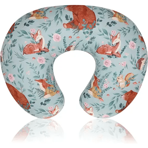 TANOFAR Nursing Pillow Covers, Bear Breastfeeding Pillow Cover for Baby Boys & Girls, Woodland Nursing Pillow Case for Newborn, Soft Fabric Fits Snug On Infant, Washable & Breathable