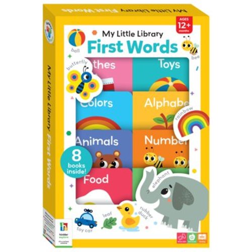 Hinkler My Little Library: First Words Book Set, Ages 12 Month+ 8 Books, 10 Pages Each