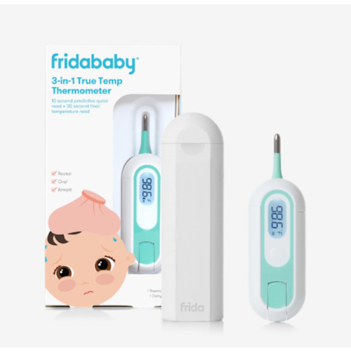 Frida Baby 3-in-1 Rectal, Underarm & Oral Thermometer for Kids, Digital Baby Thermometer for Infants, Toddlers, & Kids, FSA/HSA Eligible