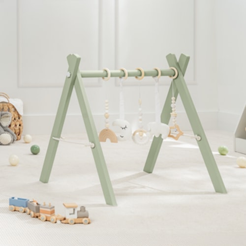 Wooden Baby Play Gym Set