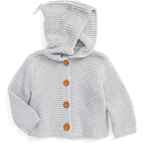 Baby Organic Cotton Hooded Cardigan