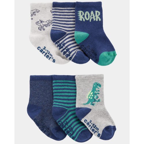 Baby Boy 6-Pack Dinosaur Socks - Carter's | Carter's