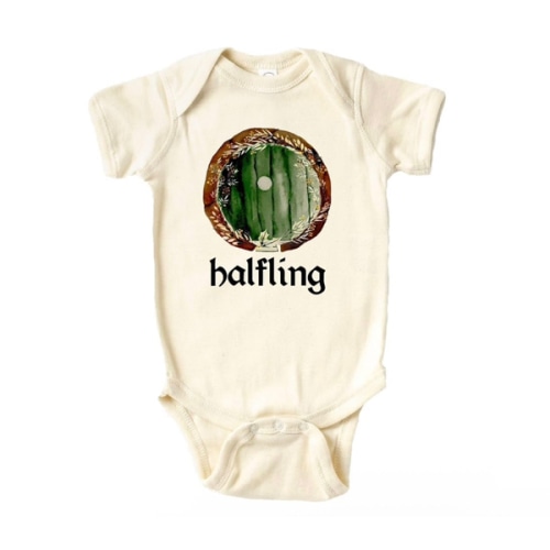 Halfling Bodysuit - 100% Cotton -Cream Color (Newborn, Cream)