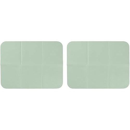 Ubbi On-The-Go Diaper Changing Baby Mat, Soft and Comfortable Diaper Bag Accessory Must Have for Newborns, Easy to Clean, Portable Folding Pad, Baby Traveling Accessories, Sage Green (Pack of 2)